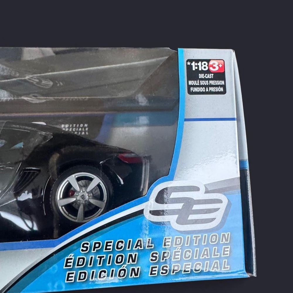 🆕 Die Cast Porsche Cayman S Model Car Black - Picture 2 of 3